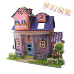 3D DIY Puzzle Castle Assembling Model Cartoon House Paper Toy