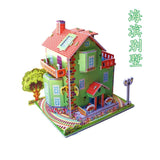 3D DIY Puzzle Castle Assembling Model Cartoon House Paper Toy