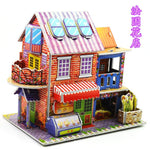 3D DIY Puzzle Castle Assembling Model Cartoon House Paper Toy