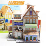 3D DIY Puzzle Castle Assembling Model Cartoon House Paper Toy