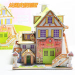 3D DIY Puzzle Castle Assembling Model Cartoon House Paper Toy