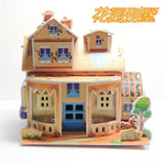 3D DIY Puzzle Castle Assembling Model Cartoon House Paper Toy