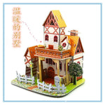 3D DIY Puzzle Castle Assembling Model Cartoon House Paper Toy